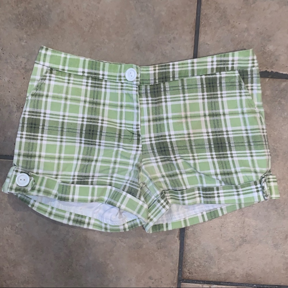 Plad green hint shorts